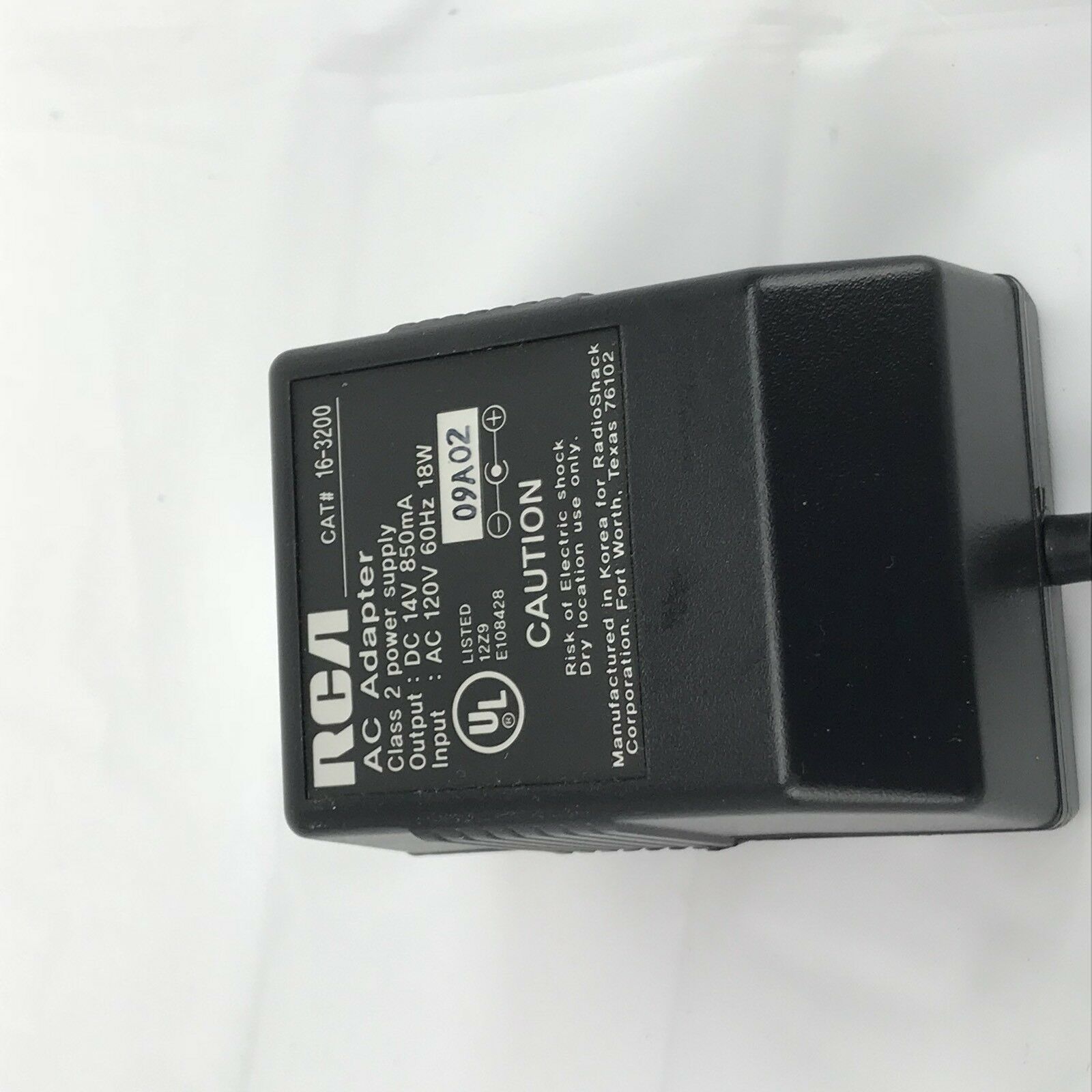 NEW RCA 14VDC 850mA AC Adapter Power Supply 16-3200 Charger